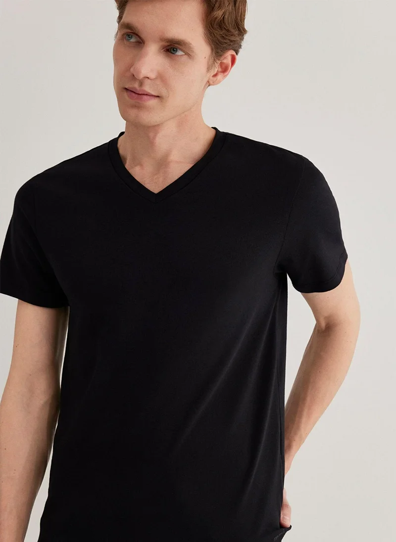 مافي Stretch V Neck Tee